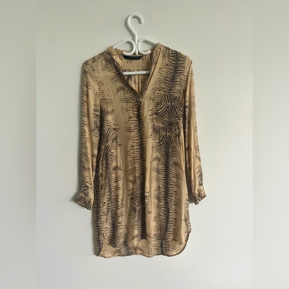 Zara 100% silk animal print tunic - Picture 1 of 4